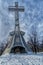 The Mount Royal Cross in winter