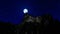 Mount Rushmore at night, timelapse moon rising