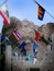 Mount Rushmore Presidents Face Carvings with State Flags Vertical