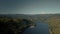 Mount Saint Helens, Washington circa-2019. Aerial view of Mount Saint Helens and Spirit Lake. Shot from helicopter with