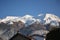 Mount Serva with the first snow, the mountain traditionally symbol of the city of Belluno, in Italy