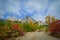 Mount Shaan-kaya, the city of Alupka, Crimea. A very beautiful autumn landscape: forest, mountains, clouds. For cards