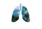 mount shaped and sea in human lungs. Conceptual image. International Clean Air Day concept. World Cleanup Day concept.