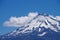 Mount Shasta, Northern California: composition in blue and white