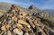 Mount Snowdon,rock pile near the summit,Snowdonia,Wales,UK