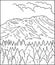 Mount St Helens National Volcanic Monument in Washington State Mono Line Art