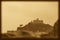 Mount st michael island fortress in sepia