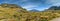 Mount Sunday and surrounding mountain ranges, used in filming Lord of the Rings movie Edoras scene, in New Zealand