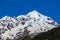 Mount Tetnuldi rises above the Great Caucasian Range in the upper Svaneti