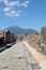 Mount Versuvius from a street in Pompeii