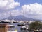 Mount Vesuvius from the Harbour in Naples Italy