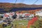 Mount, village and Lake Tremblant in autumn, Quebec