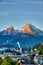 Mount Watzmann and the city of Berchtesgaden
