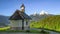 Mount Watzmann and traditional Kirchleitn chapel