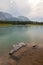 Mount Yamnuska and the Bow River in Bow Valley Provincial Park in the Canadian Rocky Mountains