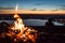 Mount Zugerberg stunning beautiful sunset bonfire lake zug