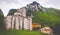 Mountain abbey of San Vittore in Marche region - Italy