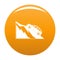 Mountain accident icon orange