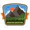 Mountain adventure badge emblem