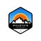 Mountain Adventure Badges logo template