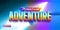 Mountain Adventure editable text effect style with retro vibrant theme realistic neon light concept