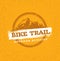 Mountain Adventure Sport Trail. Creative Vector Outdoor Concept on Grunge Background