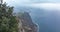 Mountain aerials and cliffs aerials landscape of Madeira Cabo Girao panoramic viewpoint and atlantic ocean oiverview