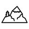 Mountain alaska icon outline vector. Glacier arctic
