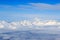 Mountain alps panorama with Matterhorn and Mont Blanc