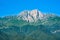 Mountain and amazing nature. Peak of the mountain. Top of Mount Khustup. Blue sky and beautiful mountain