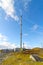 Mountain antenna aerial satellite communications tower mast in the west of ireland.