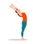 Mountain Arms Up Pose Yoga Vector Illustration