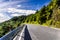 Mountain of asphalt road in Hehuan mountain, Taiwan.