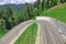 Mountain Asphalt Road Overview With Dangerous Turn On 180 Degree