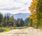 The mountain autumn landscape with colorful forest. Colorful autumn landscape in the Carpathian mountains. Deciduous forest in hi