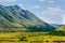 Mountain autumn landscape.Yellow autumn in the mountains of Albania, Montenegro, Albania, Bosnia,  Dinaric Alps Balkan Peninsula.