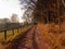 Mountain autumnal landscape, Sudetes mountain, Poland, Europe.