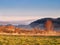 Mountain autumnal landscape, Sudetes mountain, Poland, Europe.