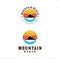 Mountain Beach Sea Adventure Logo Vintage . Mountain Outdoor Logo Design ,Hiking, Camping, Expedition And Outdoor Adventure. Explo