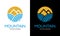 Mountain Beach and son concept Logo Design Template