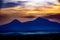 Mountain and beautiful sunset. Mount Ararat