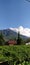 mountain behind the village