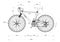 Mountain Bicycle blueprint - isolated