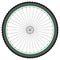 Mountain bicycle wheel on a white background, vector