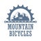 Mountain bicycles travel company logo