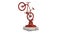 Mountain Bike Bronze Trophy with Marble Base in Infinite Rotation