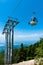 Mountain bike on cable car elevator