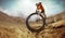 Mountain Bike cyclist riding single track