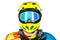 Mountain bike freeride downhill rider portrait