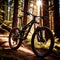 Mountain bike, off road bicycle sports extreme adventure hobby recreation in the outdoors